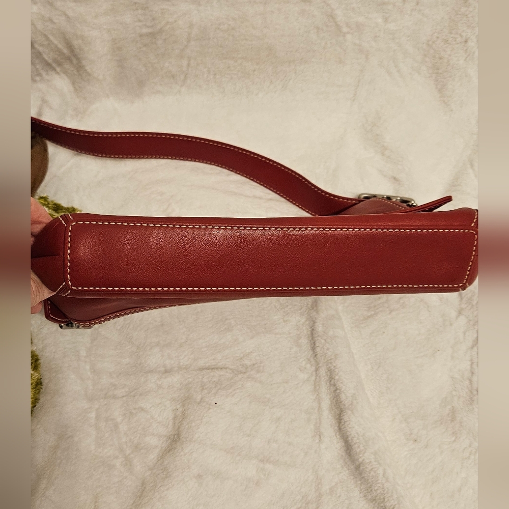 Coach legacy Red Flap convertible leather vintage crossbody #9848 - Picture 6 of 8